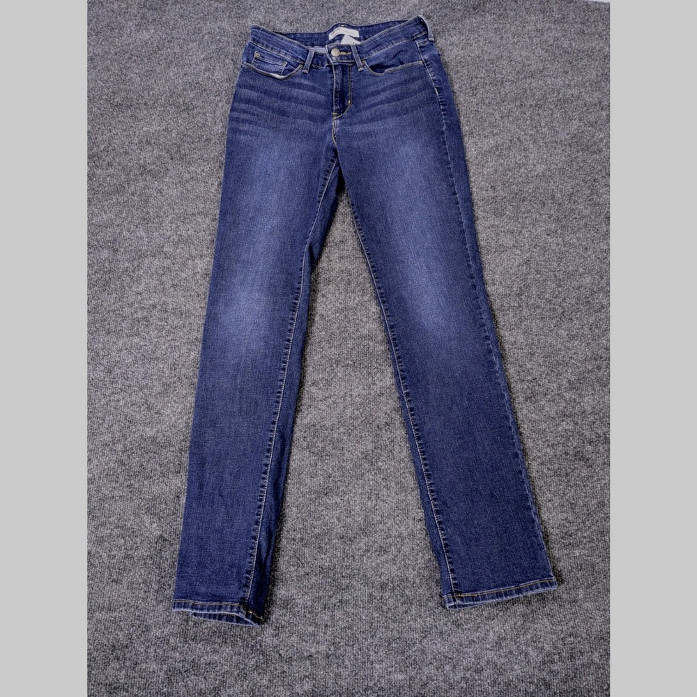Signature by Levi Strauss & Co Womens Mid-Rise Straight Jeans Blue 8L W29 L34